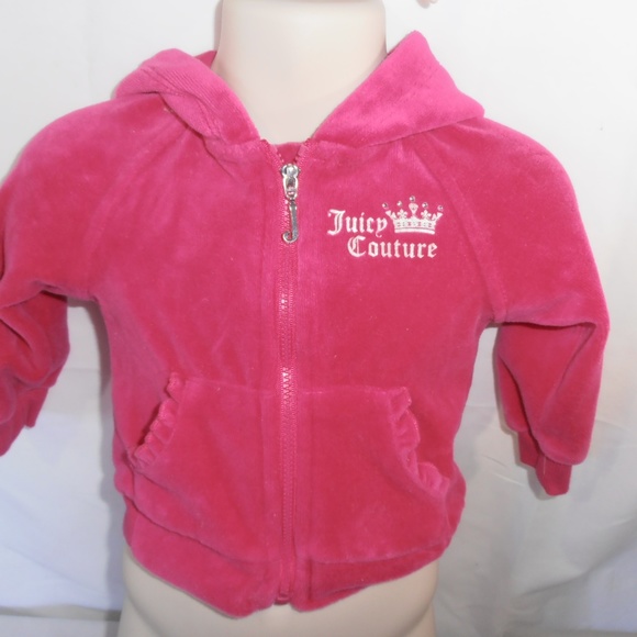 Juicy Couture  Velour Hooded Jacket 6-9 Mo - Picture 1 of 7
